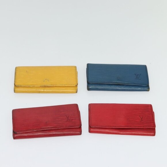 LOUIS VUITTON Epi Key Case 10set Yellow Red blue LV Auth CB080 - Picture 2 of 16